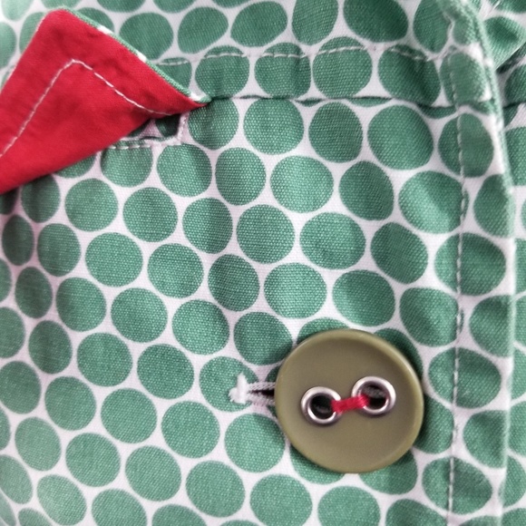 BODEN Green Polka Dot Jacket  Sz 8 - Picture 5 of 7